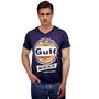 GrandPrix Originals Men's Gulf Vintage Racing Oil V-Neck T-Shirt - Navy T-shirts GrandPrix Originals USA 