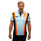 GrandPrix Originals Men's Gulf Racing Team Polo - Gulf Blue Polos GrandPrix Originals USA 