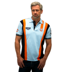 GrandPrix Originals Men's Gulf Racing Team Polo - Gulf Blue Polos GrandPrix Originals USA 