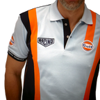 GrandPrix Originals Men's Gulf Racing Team Polo - Gulf Blue Polos GrandPrix Originals USA 