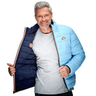 GrandPrix Originals Men's Gulf Reversible Puffer Jacket- Gulf Blue/Navy Jackets GrandPrix Originals USA 