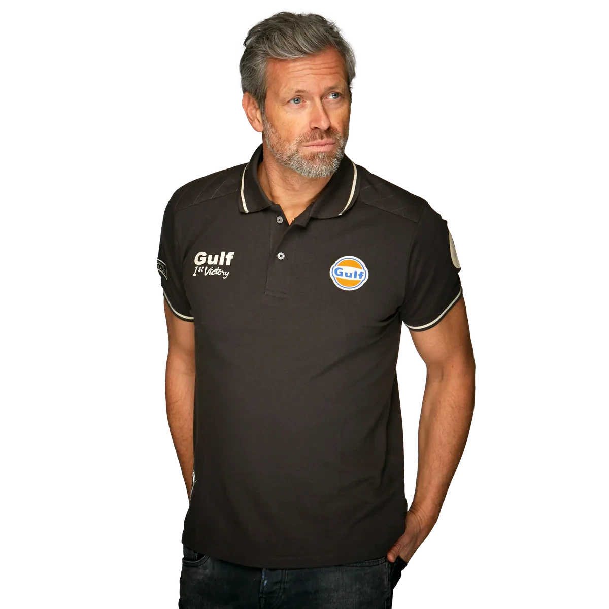 GrandPrix Originals Men's Gulf Vintage Polo - Merlot/Anthracite Polos GrandPrix Originals USA 
