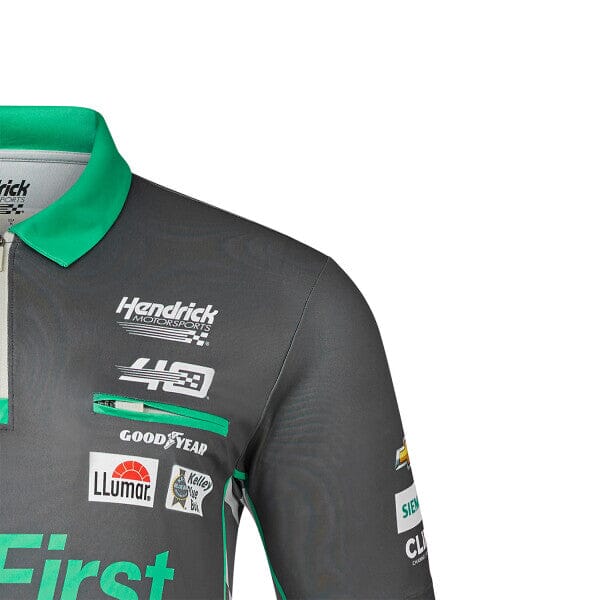 NASCAR Hendrick Motorsport Chase Elliot #9 Unifirst Polo Shirt - Grey Polos Hendrick Motorsport 