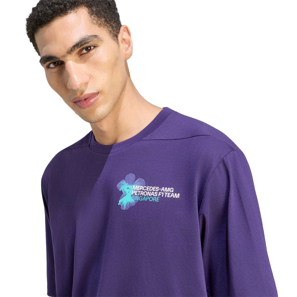 Mercedes - AMG Petronas F1 Men's Vanda Bloom T-Shirt - Purple T-shirts Mercedes AMG Petronas 