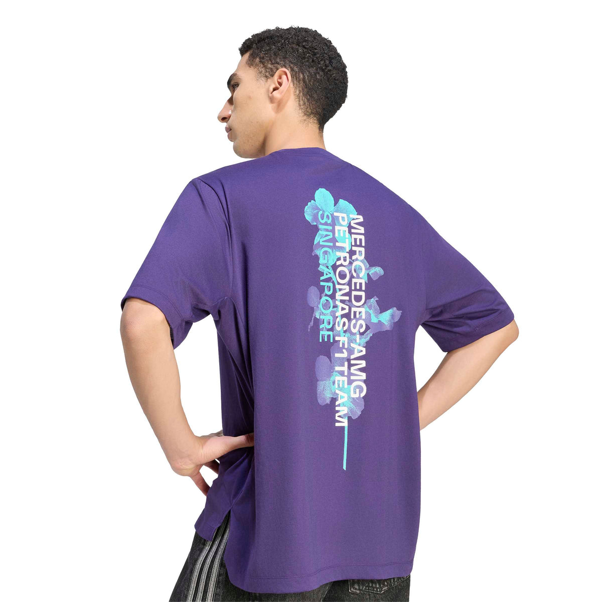 Mercedes - AMG Petronas F1 Men's Vanda Bloom T-Shirt - Purple T-shirts Mercedes AMG Petronas 