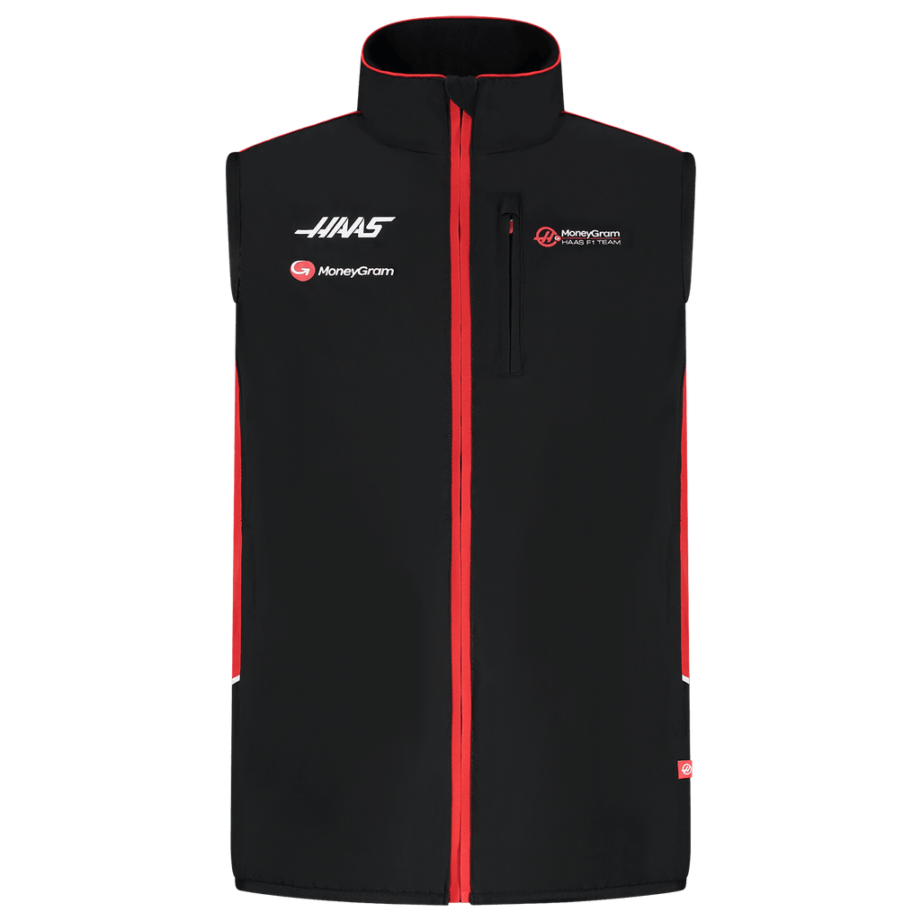 Haas Racing F1 2024 Men's Team Lightweight Vest - Black Jackets Haas F1 Racing Team 