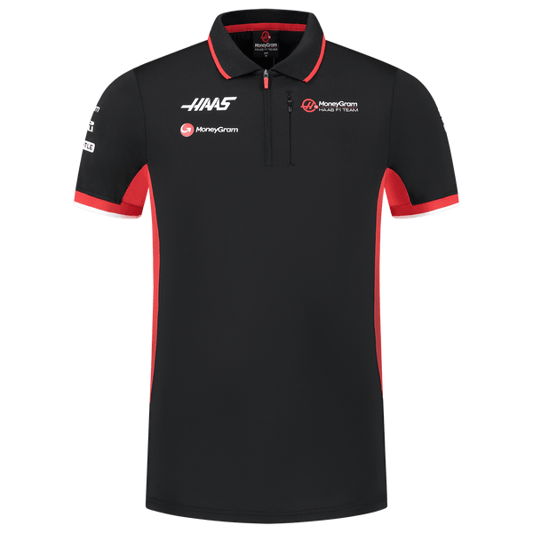 Haas Racing F1 Men's Team Fitted Polo Shirt - Black – CMC Motorsports®