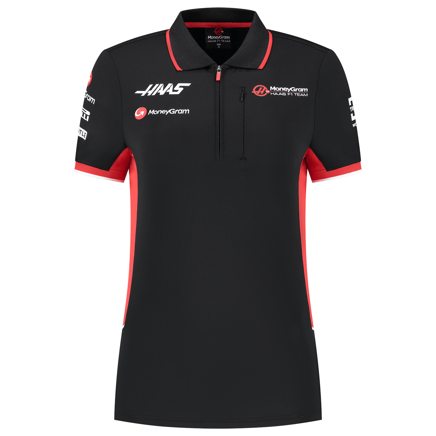 Haas Racing F1 2024 Women's Team Fitted Polo Shirt Black