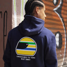 Ayrton Senna F1 Helmet Full Zip Hoodie - Navy Hoodies Ayrton Senna 