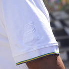 Ayrton Senna F1 Helmet Polo Shirt - Blue/White Polos Ayrton Senna 