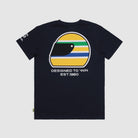 Ayrton Senna F1 Men's Helmet T-Shirt - Navy/White T-shirts Ayrton Senna 