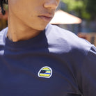 Ayrton Senna F1 Men's Helmet T-Shirt - Navy/White T-shirts Ayrton Senna 