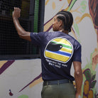 Ayrton Senna F1 Men's Helmet T-Shirt - Navy/White T-shirts Ayrton Senna 