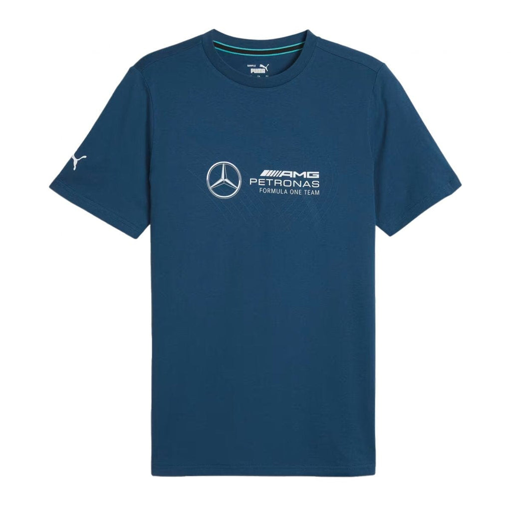 Mercedes Benz AMG Petronas F1 Puma Men's Large Logo T-Shirt - Black/Silver/Green T-shirts Mercedes AMG Petronas S Blue 