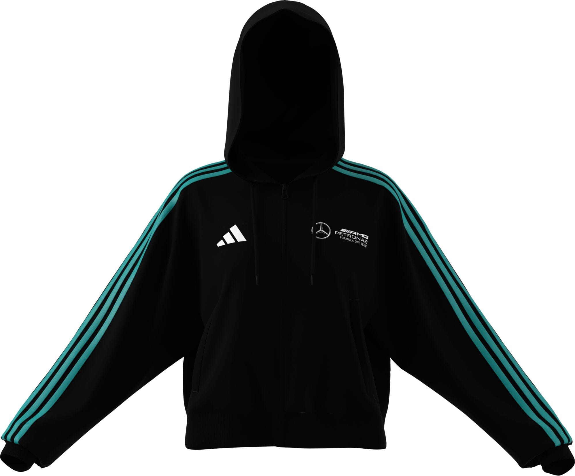 Mercedes - AMG Petronas Formula One Women's DNA Full-Zip Hoodie - Black Hoodies Mercedes AMG Petronas 