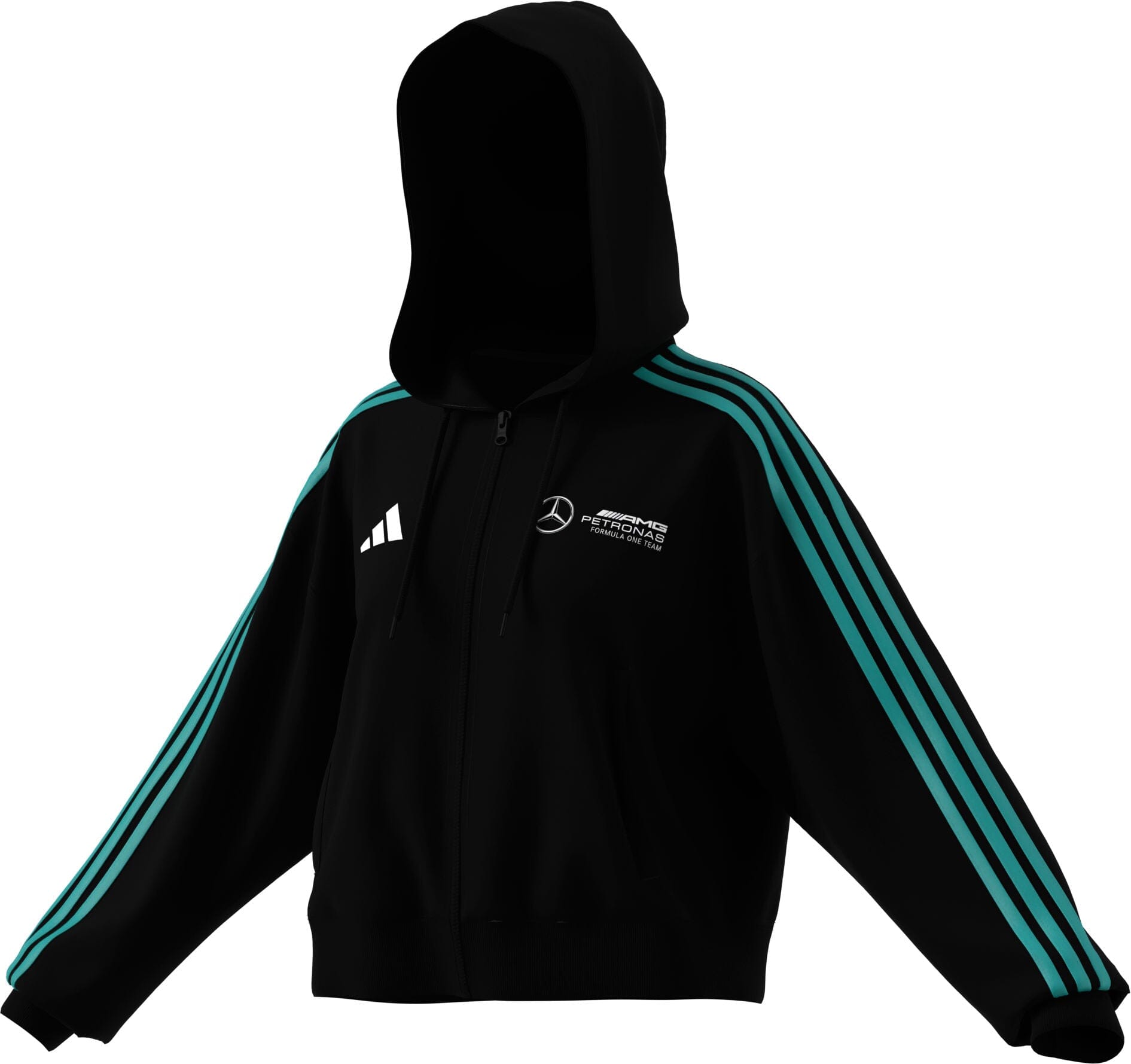 Mercedes - AMG Petronas Formula One Women's DNA Full-Zip Hoodie - Black Hoodies Mercedes AMG Petronas 
