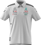 Mercedes - AMG Petronas Formula One 2025 Men's Team Polo Shirt - White/Black Polos Mercedes AMG Petronas XS White 