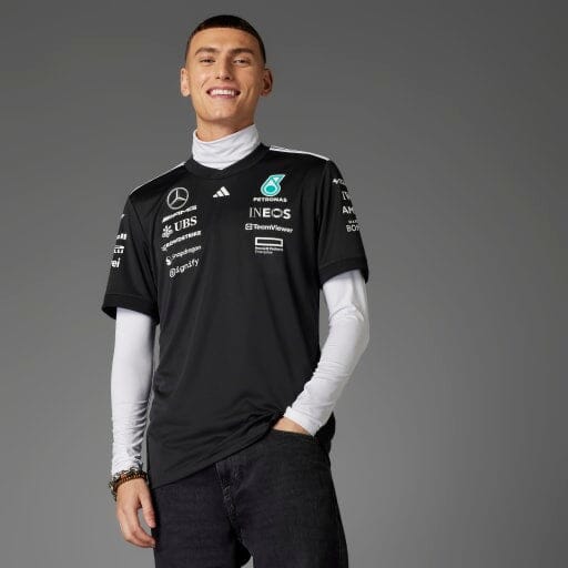 Mercedes - AMG Petronas Formula One 2025 Men's Team Driver Jersey - Black Polos Mercedes AMG Petronas 