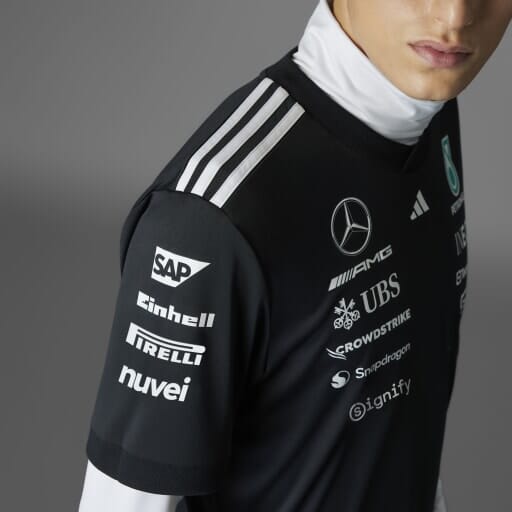 Mercedes - AMG Petronas Formula One 2025 Men's Team Driver Jersey - Black Polos Mercedes AMG Petronas 