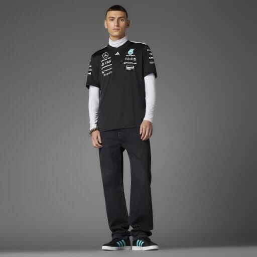 Mercedes - AMG Petronas Formula One 2025 Men's Team Driver Jersey - Black Polos Mercedes AMG Petronas 
