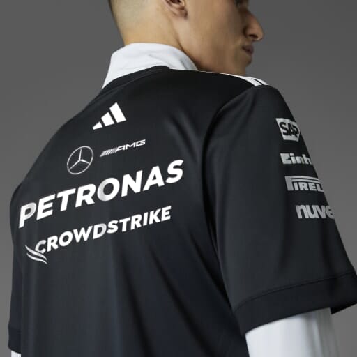 Mercedes - AMG Petronas Formula One 2025 Men's Team Driver Jersey - Black Polos Mercedes AMG Petronas 