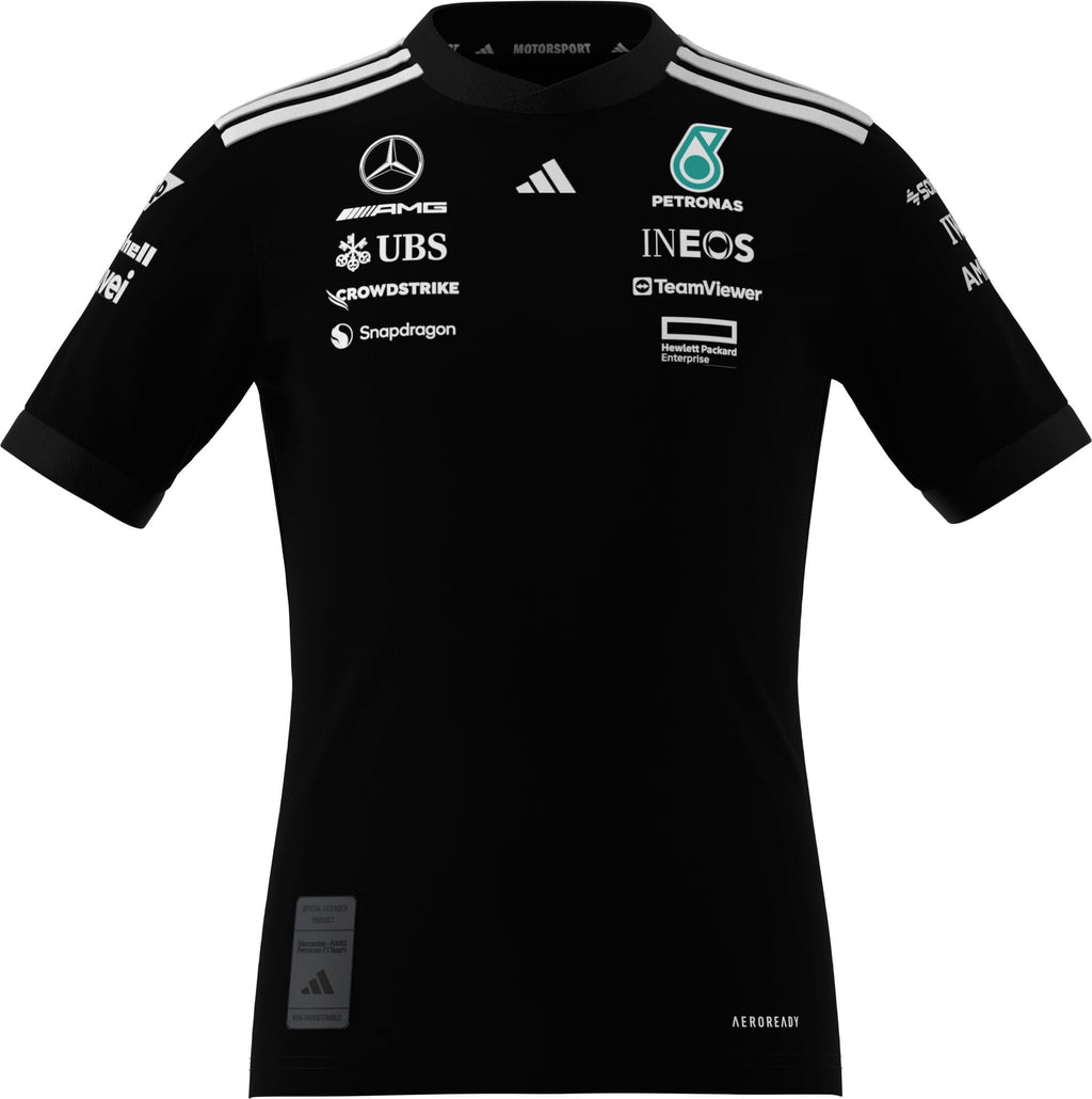 Mercedes - AMG Petronas Formula One 2025 Kids Team Driver Jersey - Black/White T-shirts Mercedes AMG Petronas XS Black 
