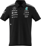 Mercedes - AMG Petronas Formula One 2025 Men's Team Polo Shirt - White/Black Polos Mercedes AMG Petronas XS Black 