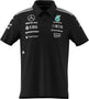 Mercedes - AMG Petronas Formula One 2025 Men's Team Polo Shirt - White/Black Polos Mercedes AMG Petronas XS Black 