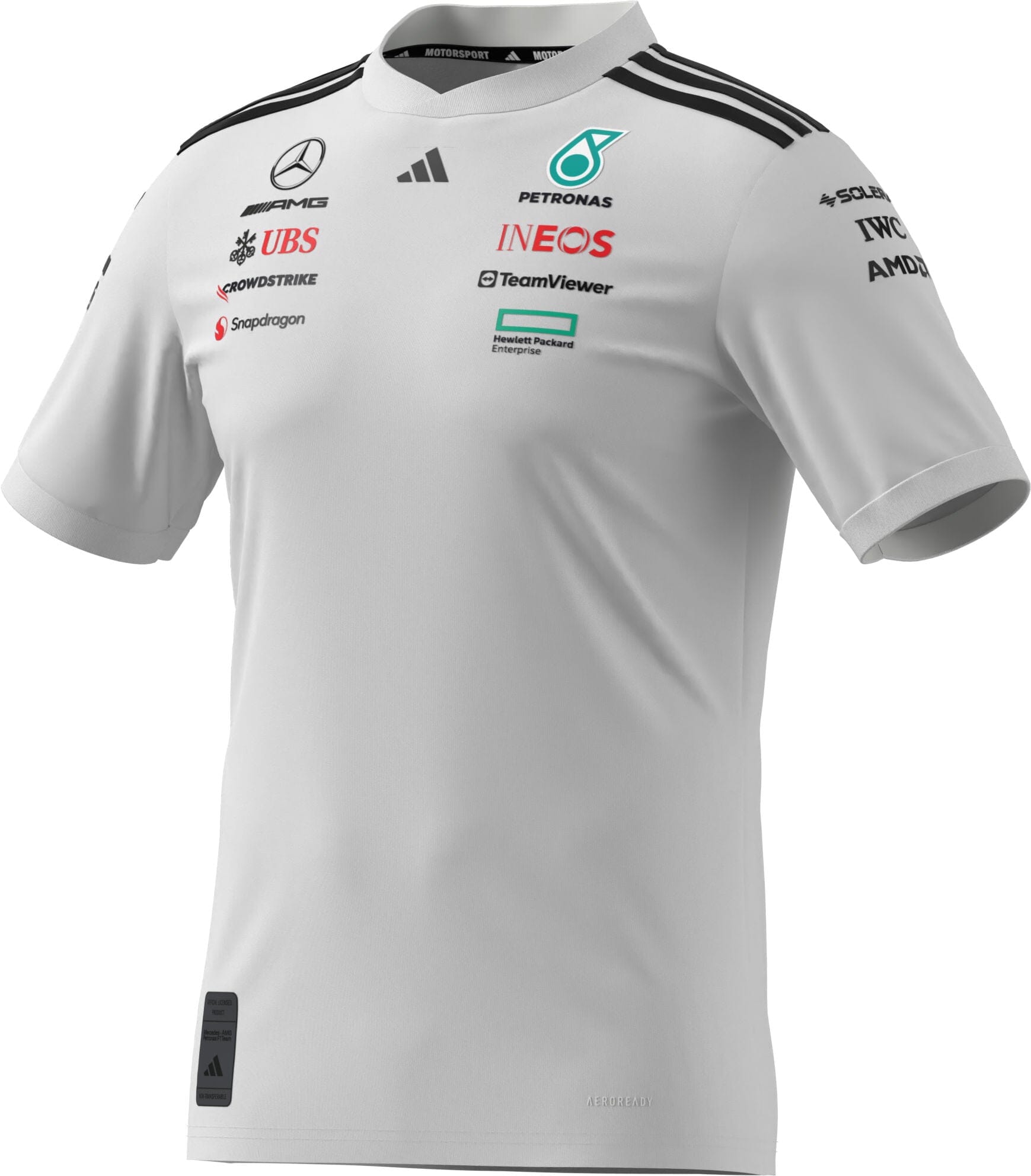 Mercedes - AMG Petronas Formula One 2025 Men's Team Driver Jersey - Black/White T-shirts Mercedes AMG Petronas 