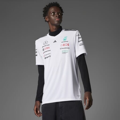 Mercedes - AMG Petronas Formula One 2025 Men's Team Driver Jersey - Black/White T-shirts Mercedes AMG Petronas 