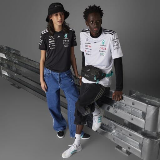 Mercedes - AMG Petronas Formula One 2025 Men's Team Driver Jersey - Black/White T-shirts Mercedes AMG Petronas 