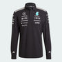Mercedes - AMG Petronas Formula One 2026 Men's Team Long Sleeve Polo Shirt - Black Polos Mercedes AMG Petronas 