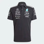 Mercedes - AMG Petronas Formula One 2026 Men's Team Polo Shirt - White/Black Polos Mercedes AMG Petronas XS Black 