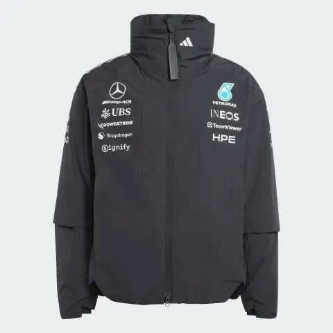 Mercedes-AMG Petronas F1 コラボレーションジャケット Mercedes - AMG Petronas Formula One 2026 Men's Team Jacket - Black