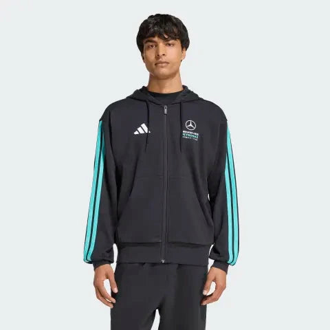 Mercedes - AMG Petronas Formula One Men's DNA Full-Zip Hoodie - Black Hoodies Mercedes AMG Petronas 