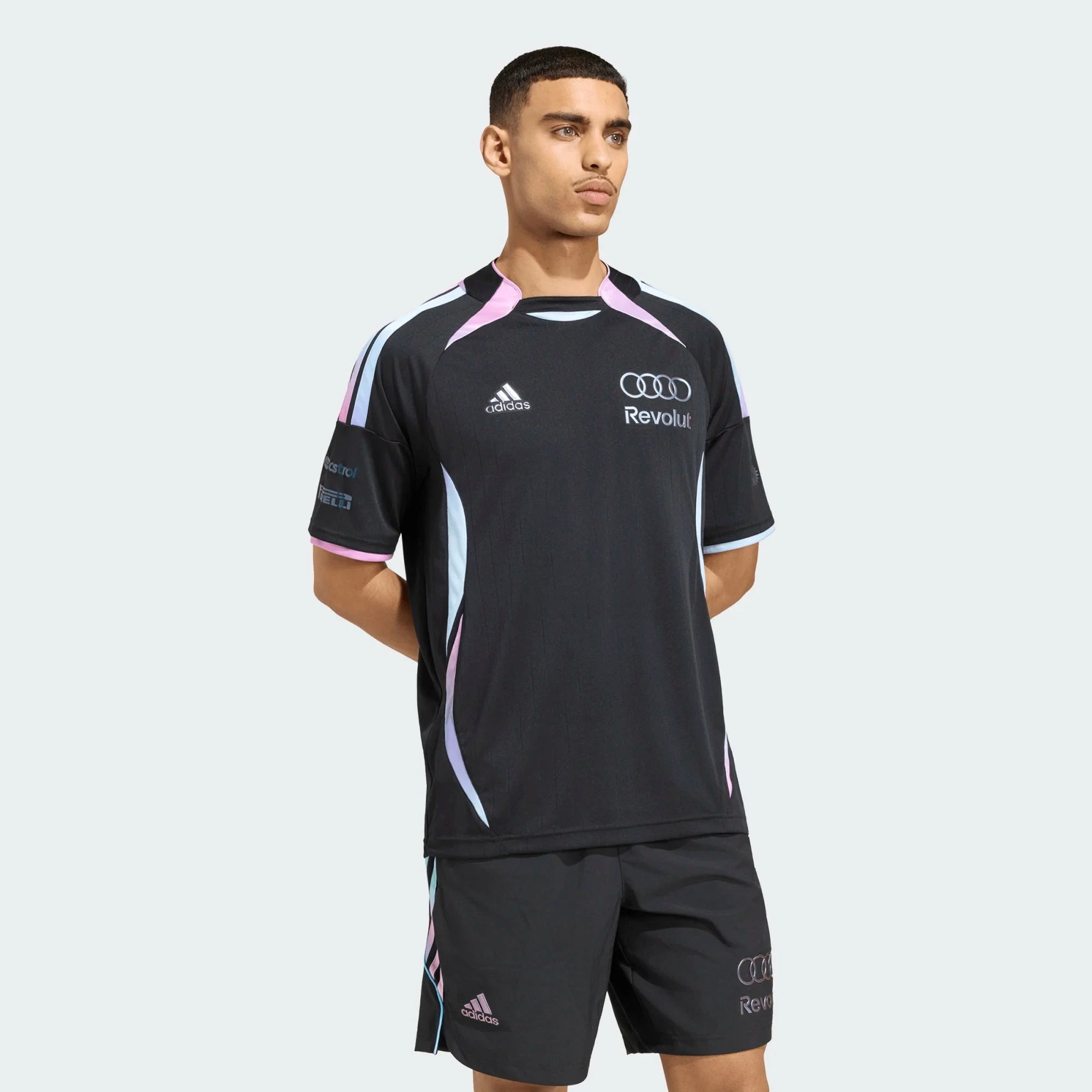 Audi Formula One Men's 2026 Special Edition Miami GP Team Driver Jersey - Black T-shirts Audi F1 