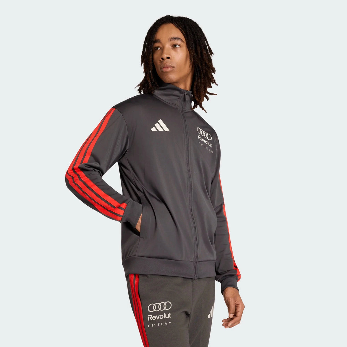 Audi Formula One Men's Team DNA Track Jacket - Gray Jackets Audi F1 
