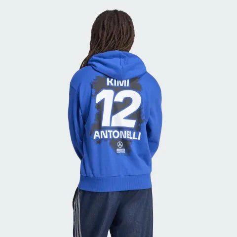 Mercedes - AMG Petronas Formula One Kimi Antonelli Men's Fanwear Hoodie - Blue Hoodies Mercedes AMG Petronas 