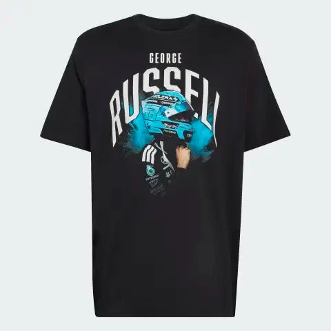Mercedes - AMG Petronas Formula One George Russell Men's Graphic T-Shirt - Black T-shirts Mercedes AMG Petronas 