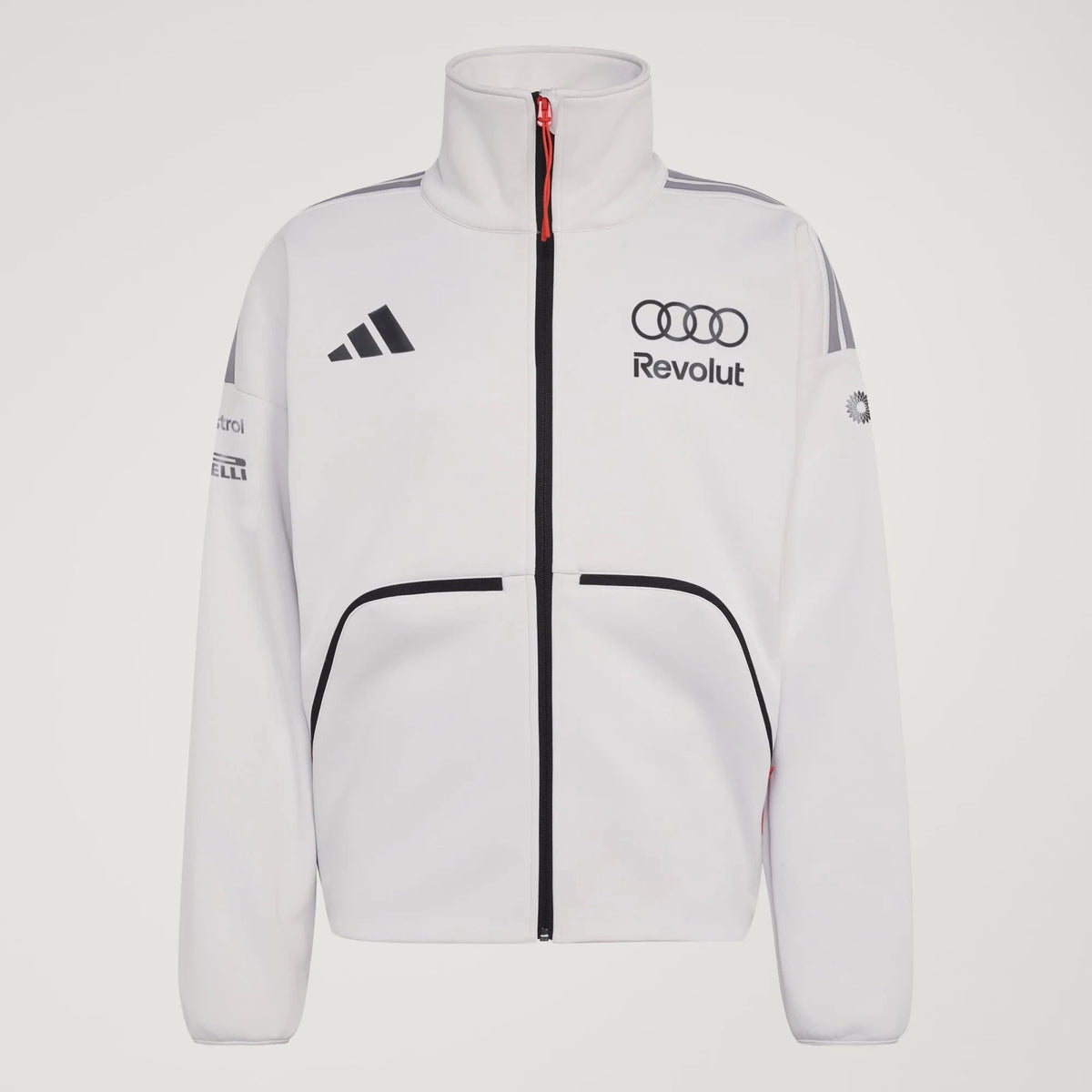 Audi Formula One Men's 2026 Team Full Zip Sweatshirt - White Sweatshirt Audi F1 