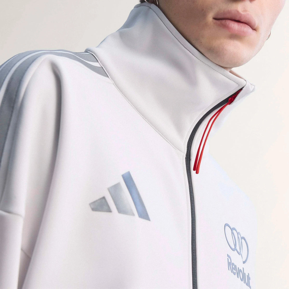 Audi Formula One Men's 2026 Team Full Zip Sweatshirt - White Sweatshirt Audi F1 