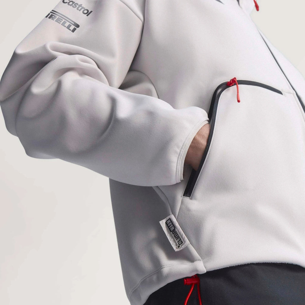 Audi Formula One Men's 2026 Team Full Zip Sweatshirt - White Sweatshirt Audi F1 