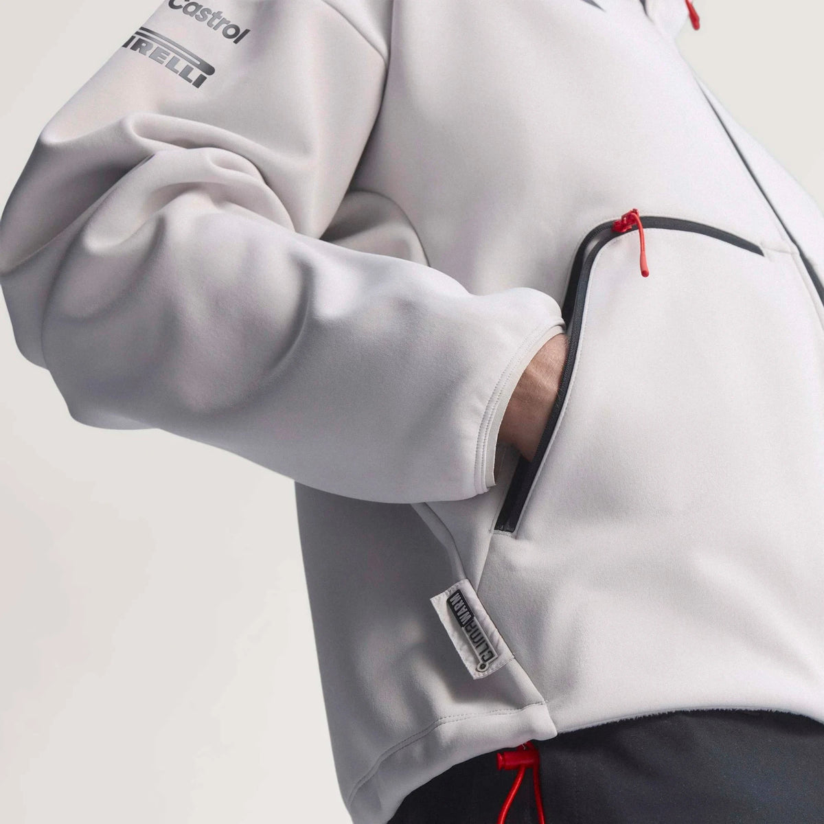 Audi Formula One Men's 2026 Team Full Zip Sweatshirt - White Sweatshirt Audi F1 