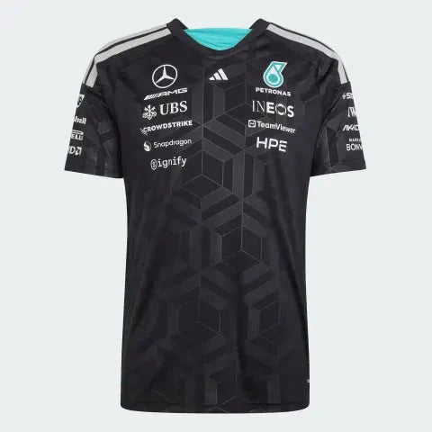 Mercedes - AMG Petronas Formula One 2026 Men's Team Jersey T-Shirt - White/Black T-shirts Mercedes AMG Petronas XS Black 