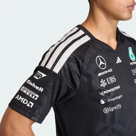 Mercedes - AMG Petronas Formula One 2026 Men's Team Jersey T-Shirt - White/Black T-shirts Mercedes AMG Petronas 