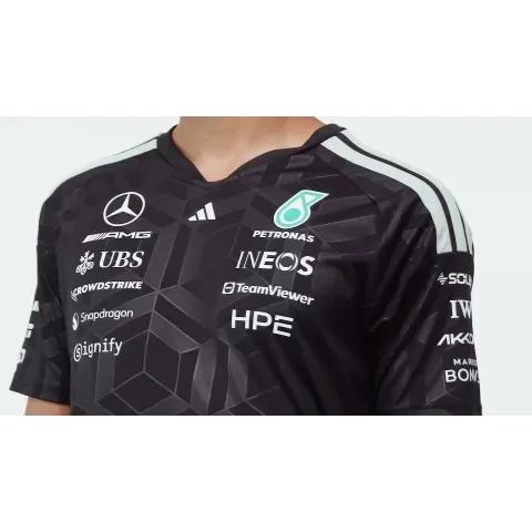 Mercedes - AMG Petronas Formula One 2026 Men's Team Jersey T-Shirt - White/Black T-shirts Mercedes AMG Petronas 
