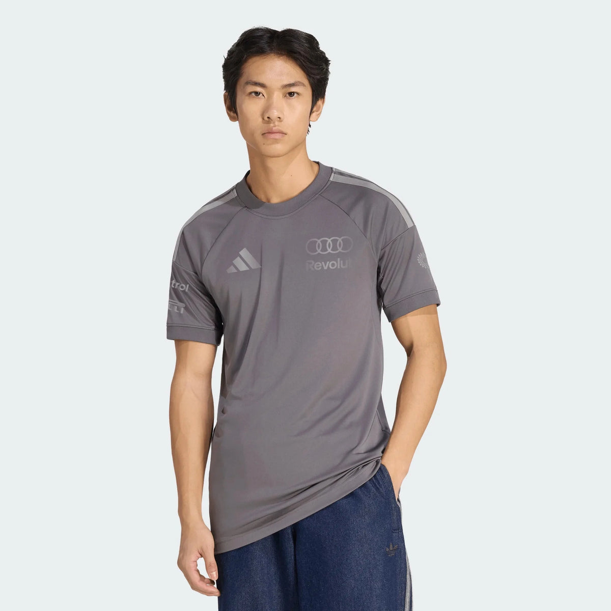 Audi Formula One Men's 2026 Team Replica Driver T-Shirt - Gray T-shirts Audi F1 