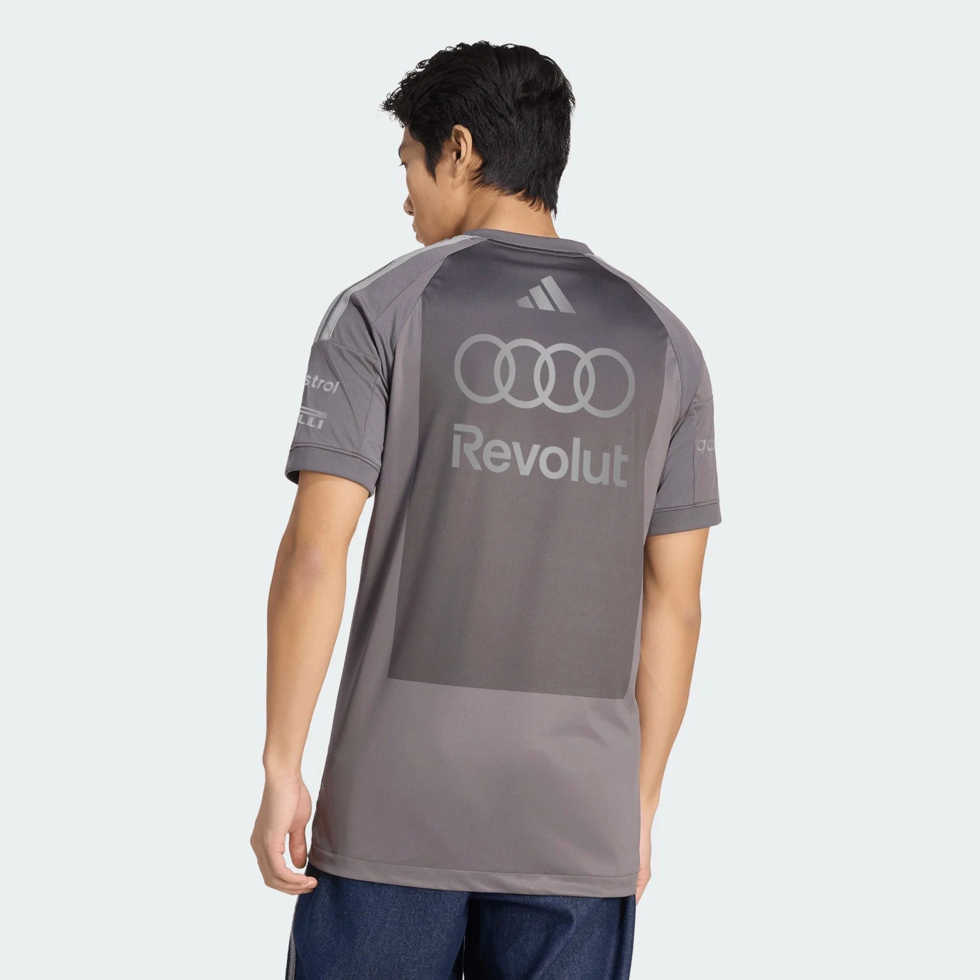 Audi Formula One Men's 2026 Team Replica Driver T-Shirt - Gray T-shirts Audi F1 