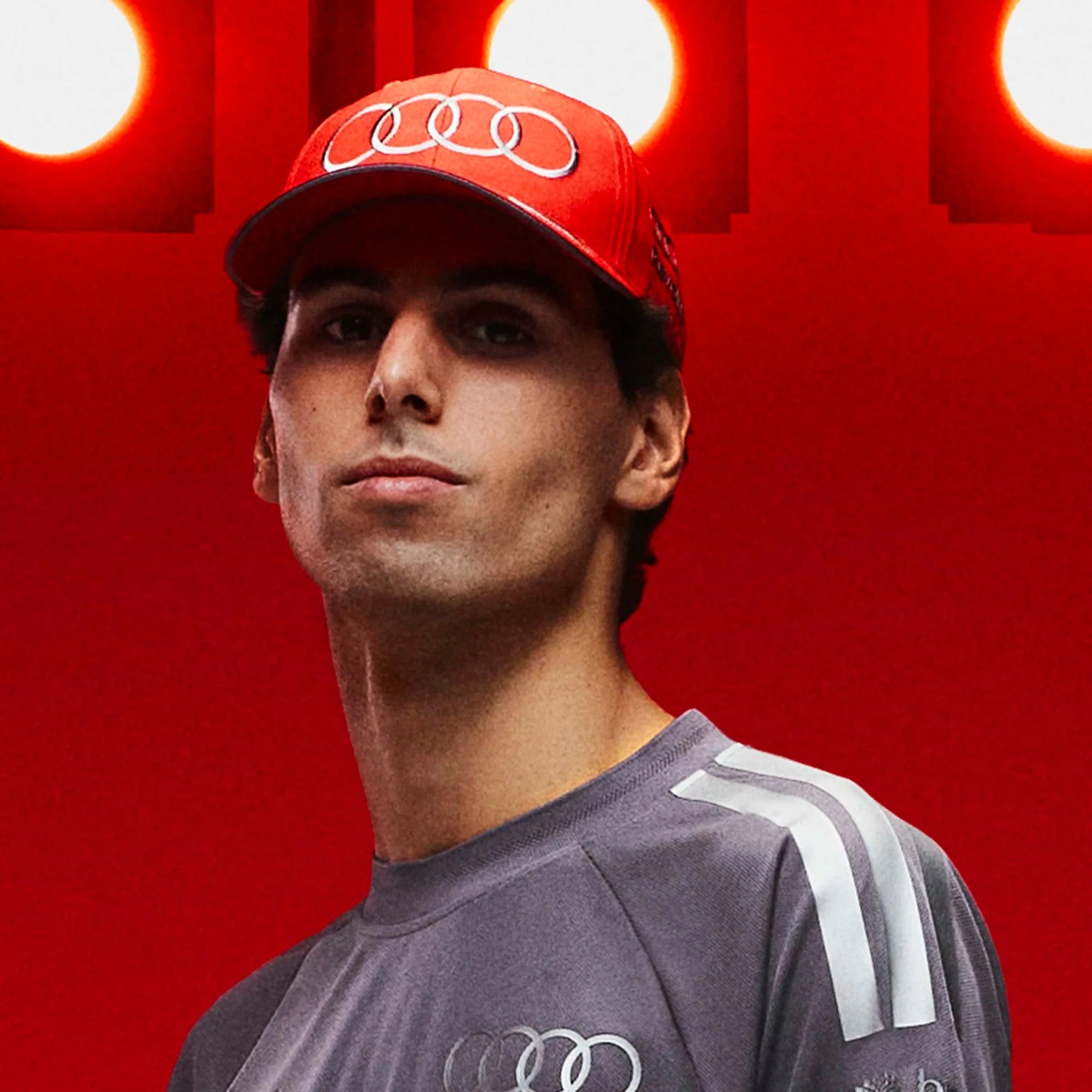 Audi F1 2026 Gabriel Bortoleto Team Hat - Red Hats Audi F1 