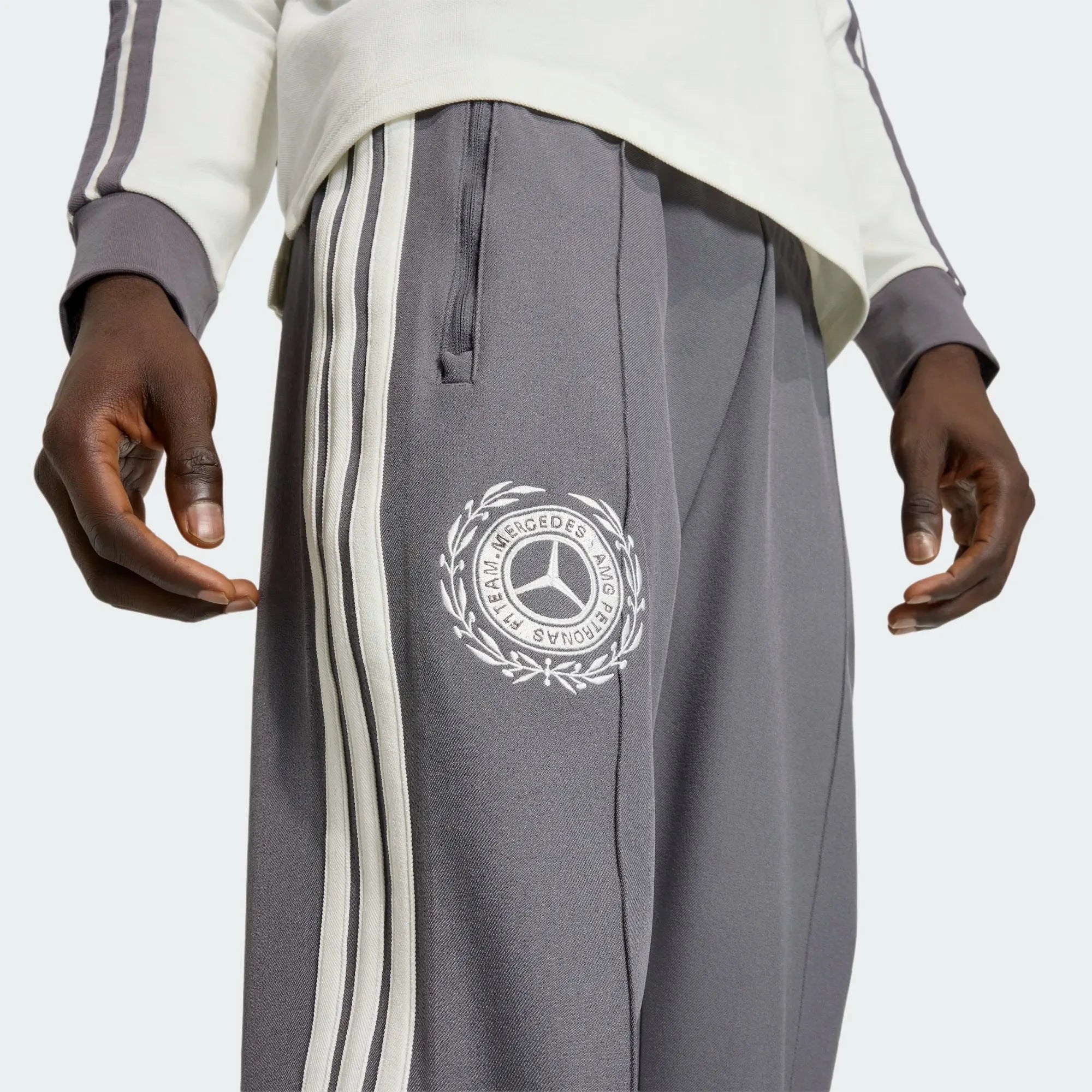 Mercedes - AMG Petronas Formula One Men's Silver Arrows Track Pants - Gray Pants Mercedes AMG Petronas 